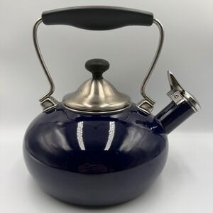 Chantal Enamel on Steel Whistling Tea Kettle Cobalt Blue Stainless Steel kitchen